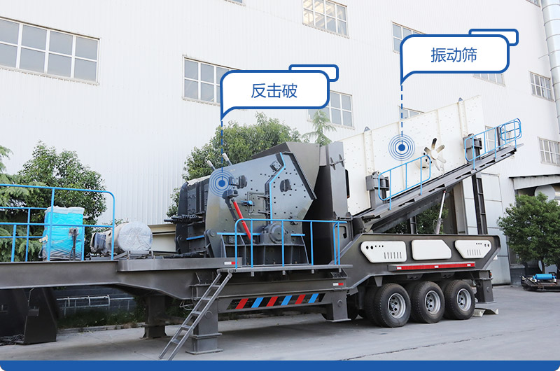 小型移動磕石機，配置反擊破